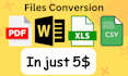 do pdf to excel, word, scanned images to excel, google docs