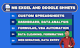 be your excel expert, data analysis, data visualization and dashboard