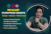 revamp wordpress website design, update and maintenance
