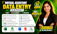be your virtual assistant for data entry, data mining, copy paste, web research
