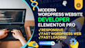 design and develop a high speed or modern wordpress website using elementor pro