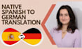 translate spanish to german