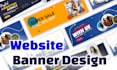 design attractive banners for website or landing page