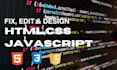 design and develop website using html css javascript and php