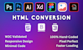 convert psd to html, pdf to html, ai to html, img to html, css3, bootstrap5
