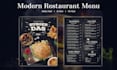 design an eyecatching modern restaurant menu and flyer