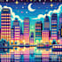 draw unique pixel art background design