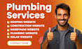 design cleaning, plumbing, roofing, handyman, construction business website
