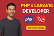 develop and design PHP and laravel websites and web applications