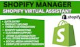 manage your shopify store virtual assistant shopify marketing store manager
