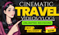 do cinematic travel video editing