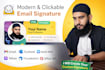 create professional HTML email signature