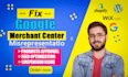 fix google merchant center suspension