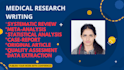 conduct meta analysis and manuscript writing