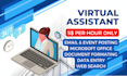 do anything as a virtual assistant for 5 dollars per hour