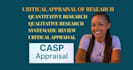 perform quantitative and qualitative research, critical appraisal of articles