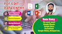 convert pdf to csv, excel, google sheet and data entry
