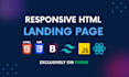 design responsive html landing page