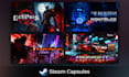 design aaa steam capsule art in best quality without ai