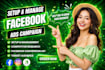 setup and manage facebook ads advertising marketing campaign, fb or meta ads