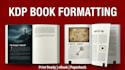 do book formatting and layout design for ebook paperback lulu kdp ingramspark