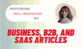 write SEO b2b articles and saas blog posts