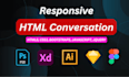 convert figma to html, psd to html, xd to html css bootstrap