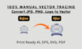recreate,  edit your logo, png, image to vector