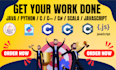 do your java python c cpp javascript tasks and projects