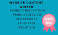 be your home page and website content writer