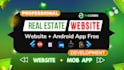 create real estate website, property listing and property selling website app