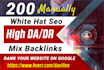 do 200 white hat seo mix backlinks high da