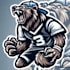 do unique bear mascot logo design