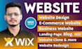 professional wix website design, redesign and development
