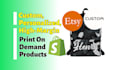 setup custom personalized products shopify etsy print on demand store printful