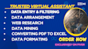 do perfect data entry, web research and data formatting