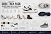 do shoe tech pack, sneaker design, heels, custom shoe manufacturing