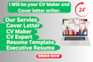 be your CV maker and cover letter writer