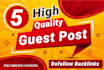 do publish 5 high quality guest post dofollow seo backlinks