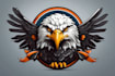 design outstanding eagle mascot logo with express delivery