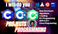 do assgmt for  c, cpp, c sharp programming, and tasks