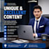 write unique and excellent content for you
