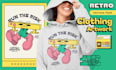 create retro graphic illustrations for a clothing brand
