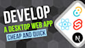create a desktop web app in tauri