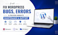 fix wordpress bugs, errors and provide website maintenance