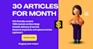 write 30 SEO articles for a month with featured images, meta