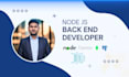 be a node js backend developer, express js mongodb postgresql rest api