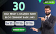do 30 dofollow majestic high trust flow comments backlinks