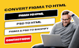 convert figma, PSD to HTML, bootstrap, shopify responsive website