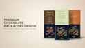 design premium food or chocolate packaging and product labels with 3d mockup